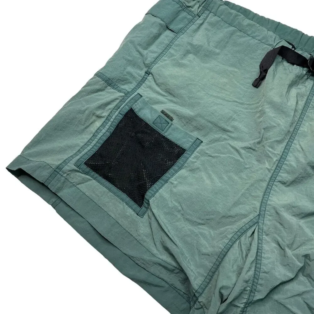 Cabela's Adjustable Waist Nylon Shorts Built In Brief Green Mens Size XXL